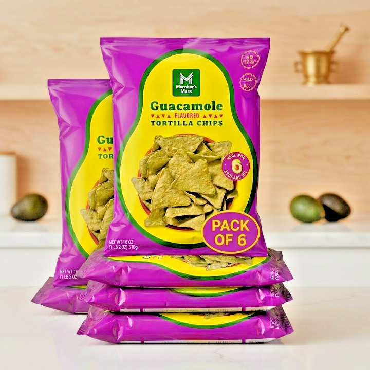 🥑🔥 Guacamole Flavored Tortilla Chips – 6 Pack (18 oz Each) 🔥🥑
