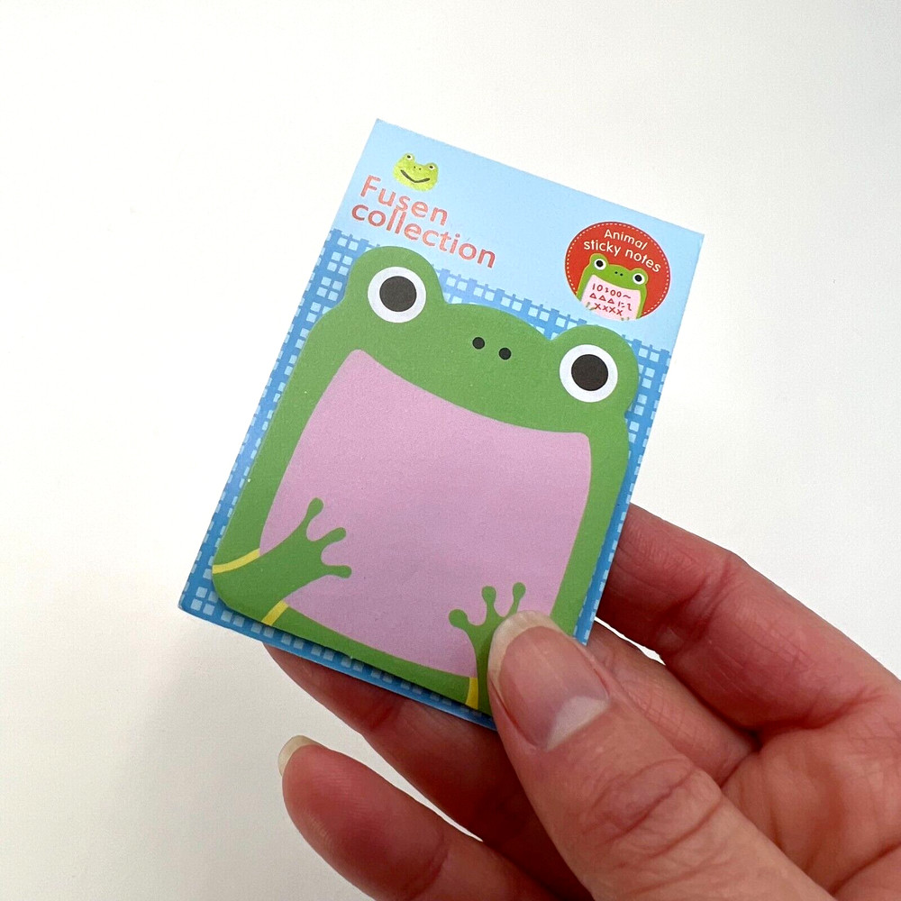 2 Cute Frog Mini Sticky Note Pads School Lunch Notes