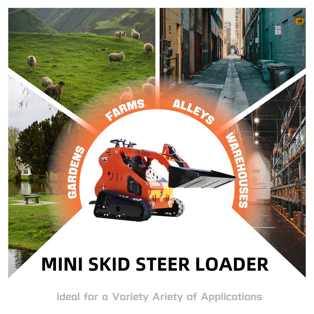 Free delivery.Mini crawler loader.13.5HP gasoline engine.Equipped with radiator