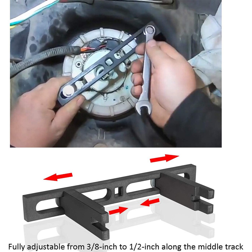 Universal Fuel Tank Lock Ring Tool + Adjustable Fuel Pump Module Spanner Wrench