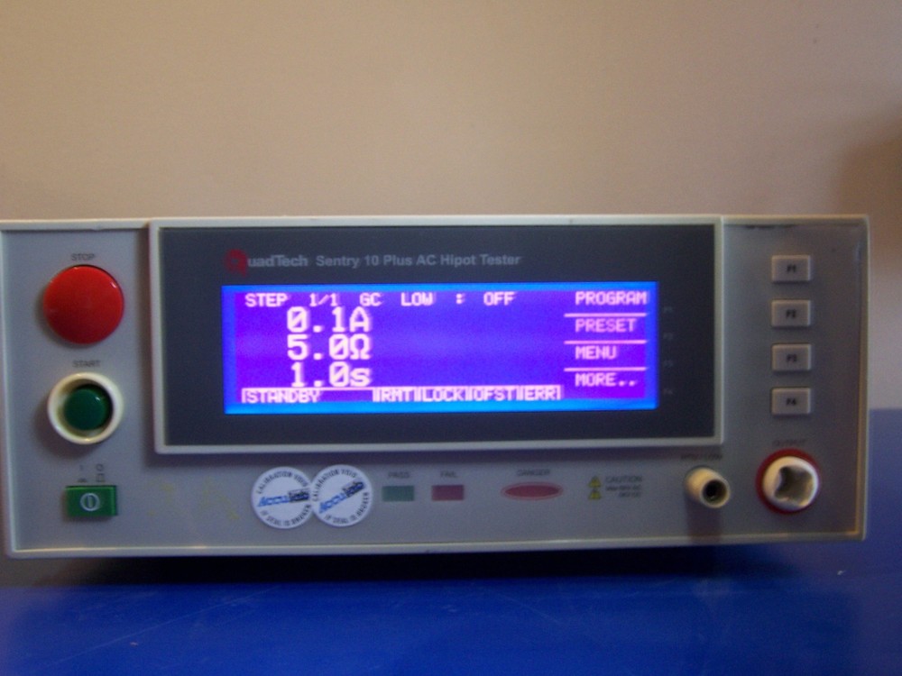 10519 QUADTECH 10 PLUS SENTRY 10 PLUS AC HIPOT TESTER
