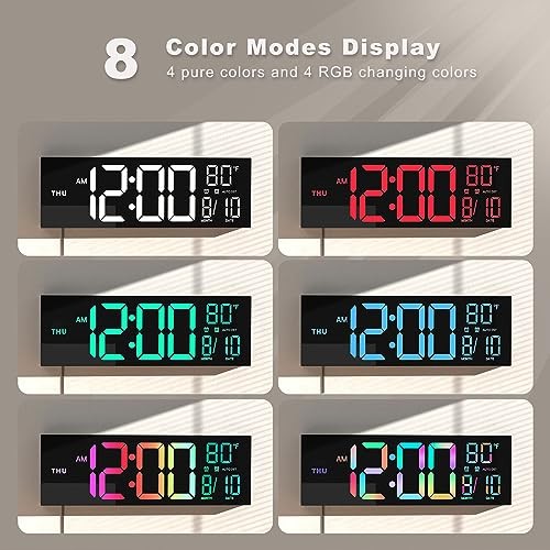 JALL 16" Large Digital Wall Mount Clock, Count Down Timer with 16 inches Black