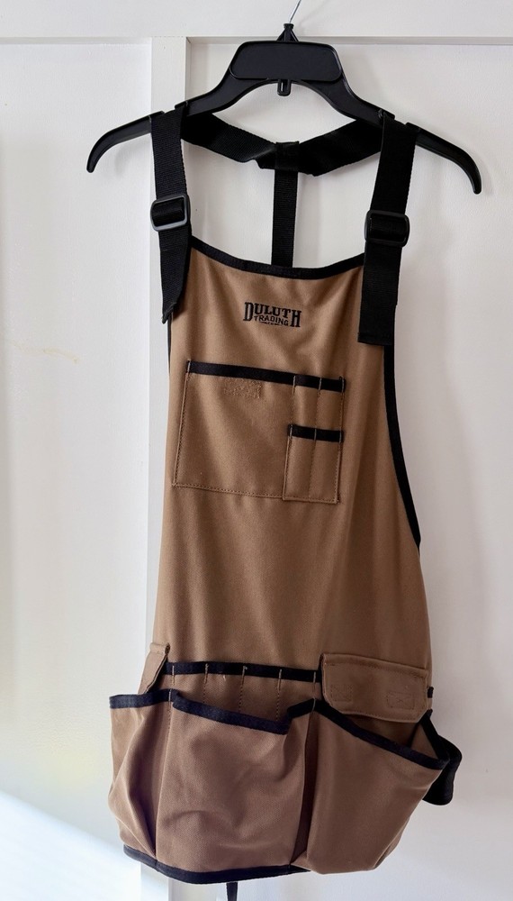 Duluth Trading Co Canvas Apron Bib Hammer Loop Pockets
