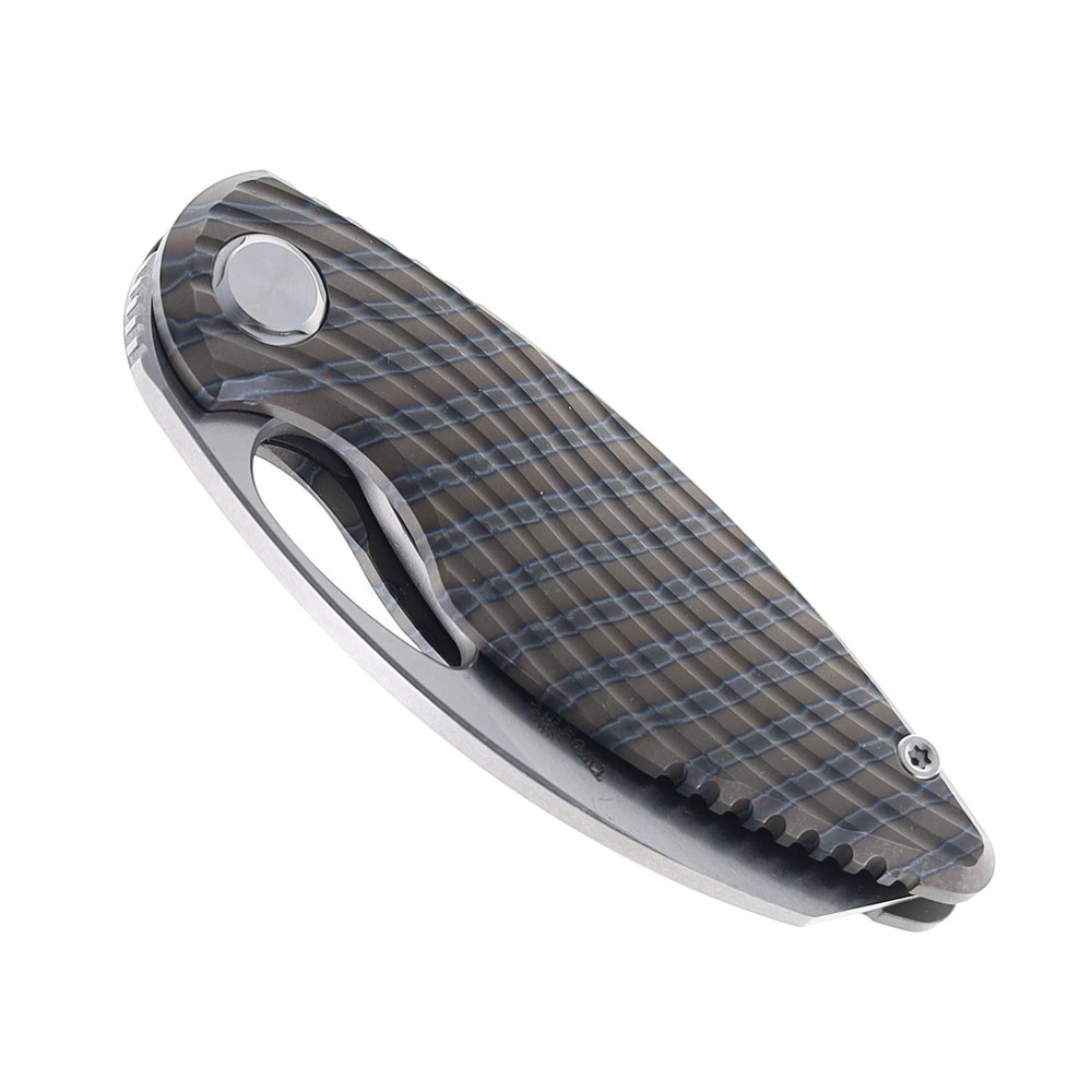TwoSun Mini Folding Knife Fire Titanium Handle M390 Plain SW TS32-M390-Fire