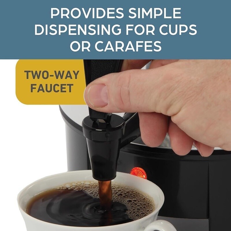 42 Cup Coffee Urn Automatic Temperature Control Beverage Dispenser Percolator US