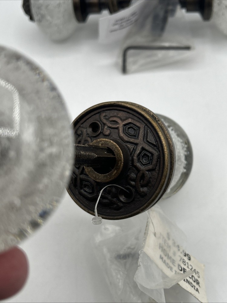 TWO Bubble Glass Knob Pull Decorative Door Knobs Hardware by Hobby Lobby