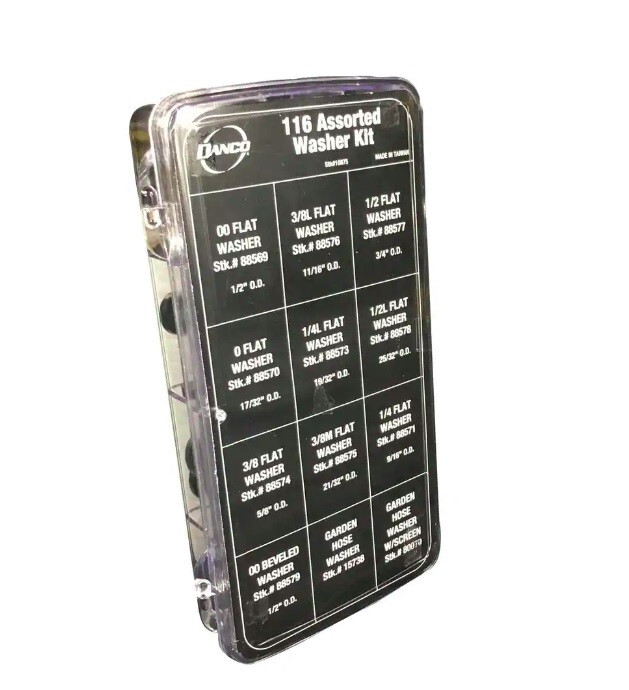 DANCO 10875 Assorted Black Rubber Washer ProPack (116-Piece)