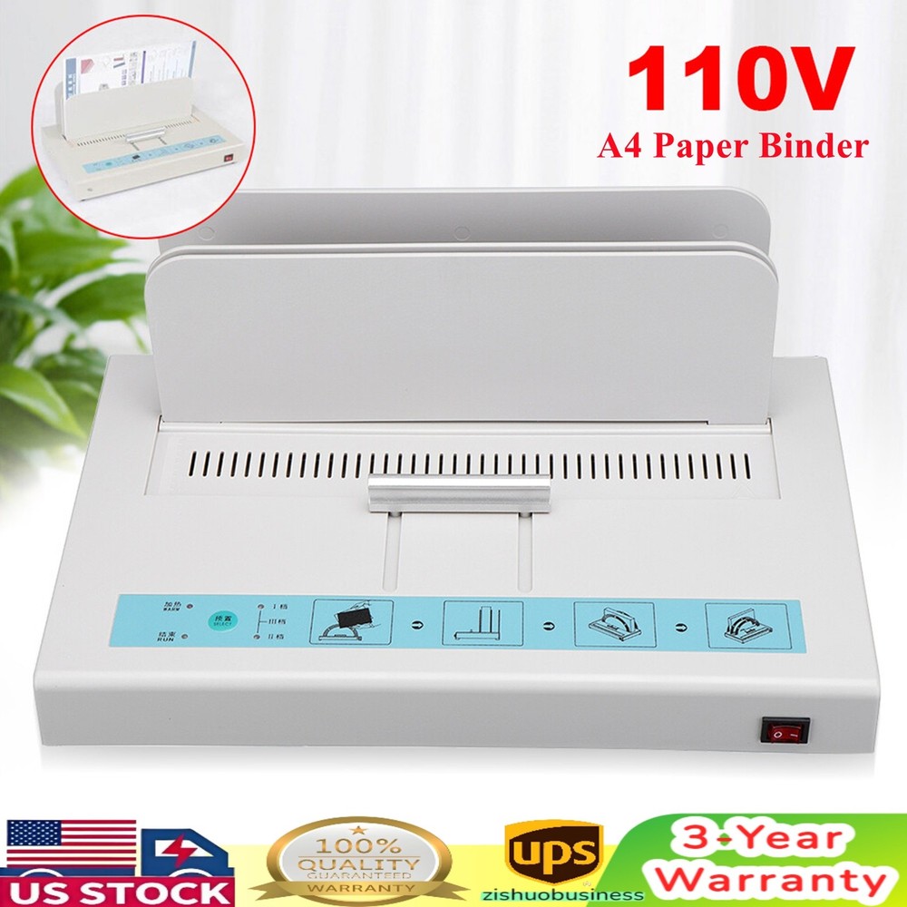 110V Perfect Binding Machine Universal Electric Book Automatic Binder USA