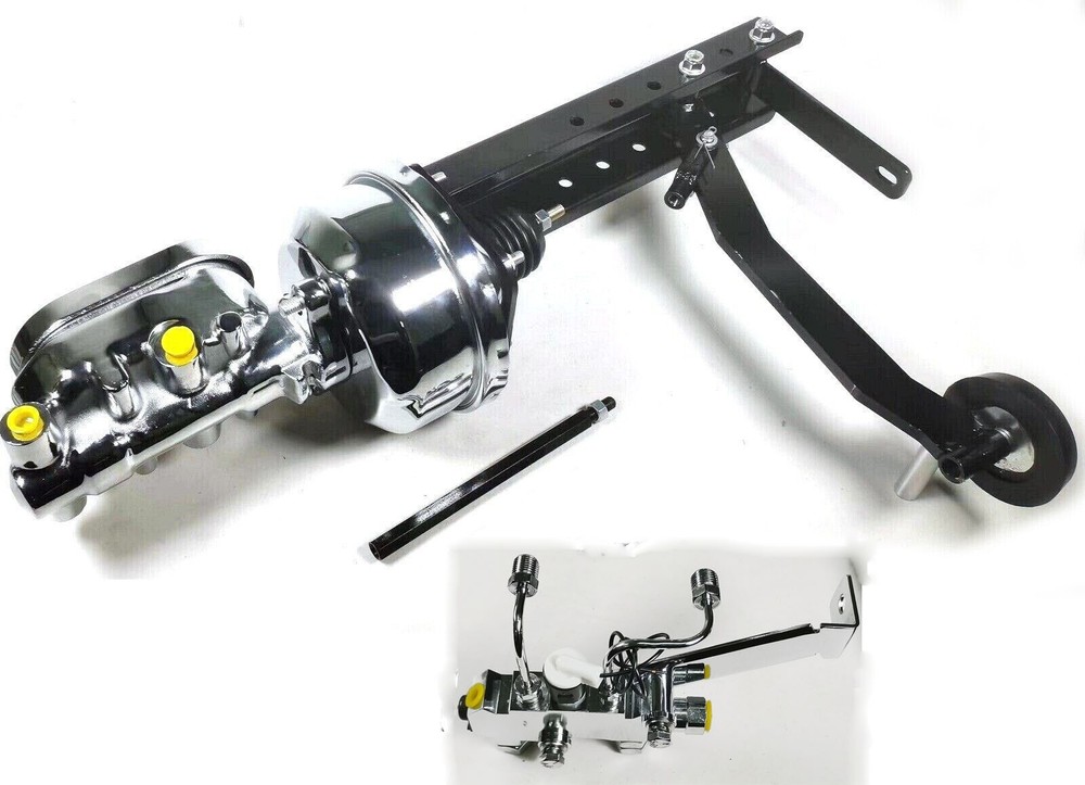 Universal Firewall Under Dash Brake Pedal Disc Drum Kit 7" Booster Smooth Master
