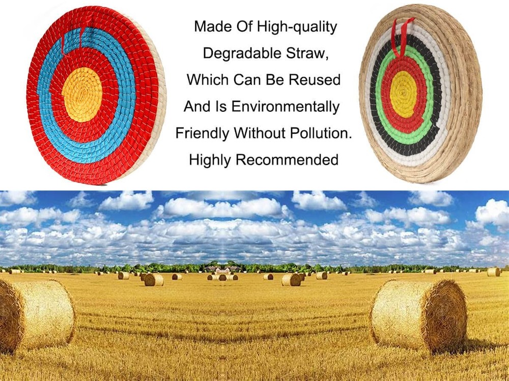 Archery Targets Traditional Solid Straw Round Archery Target Shooting Bow Col...