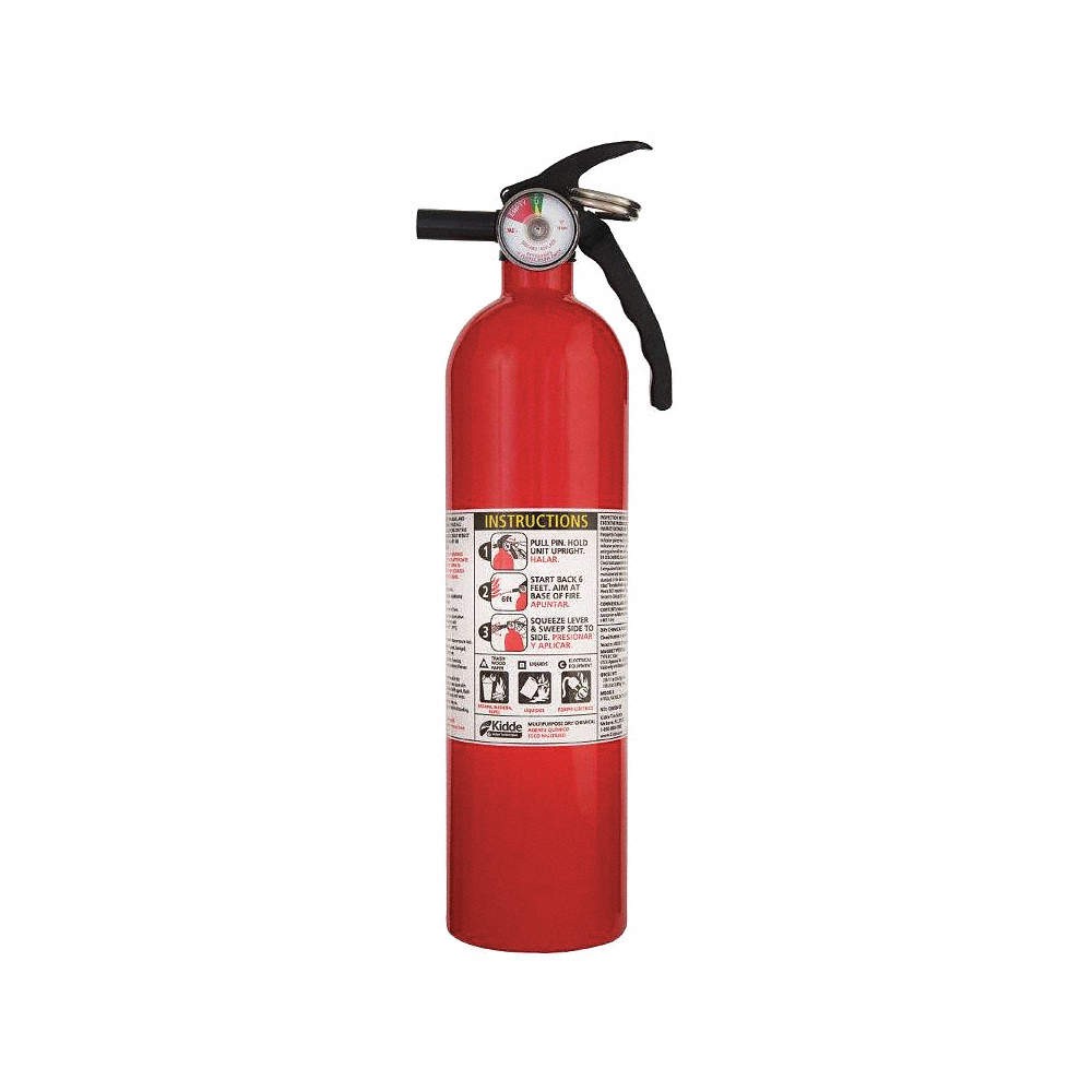 KIDDE  Fire Extinguisher,Aluminum,Red,ABC 479W96