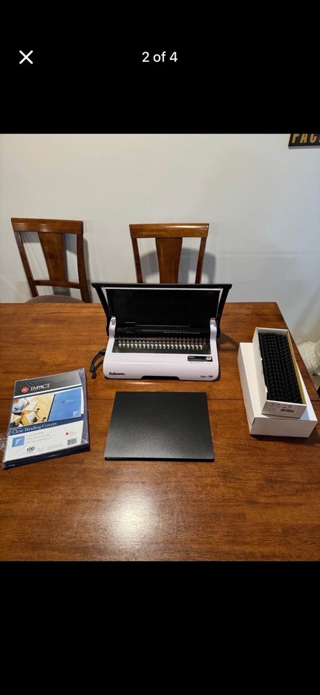 Fellowes Star 150 Office Comb Binding Machine w/ Comb Bindings & Covers