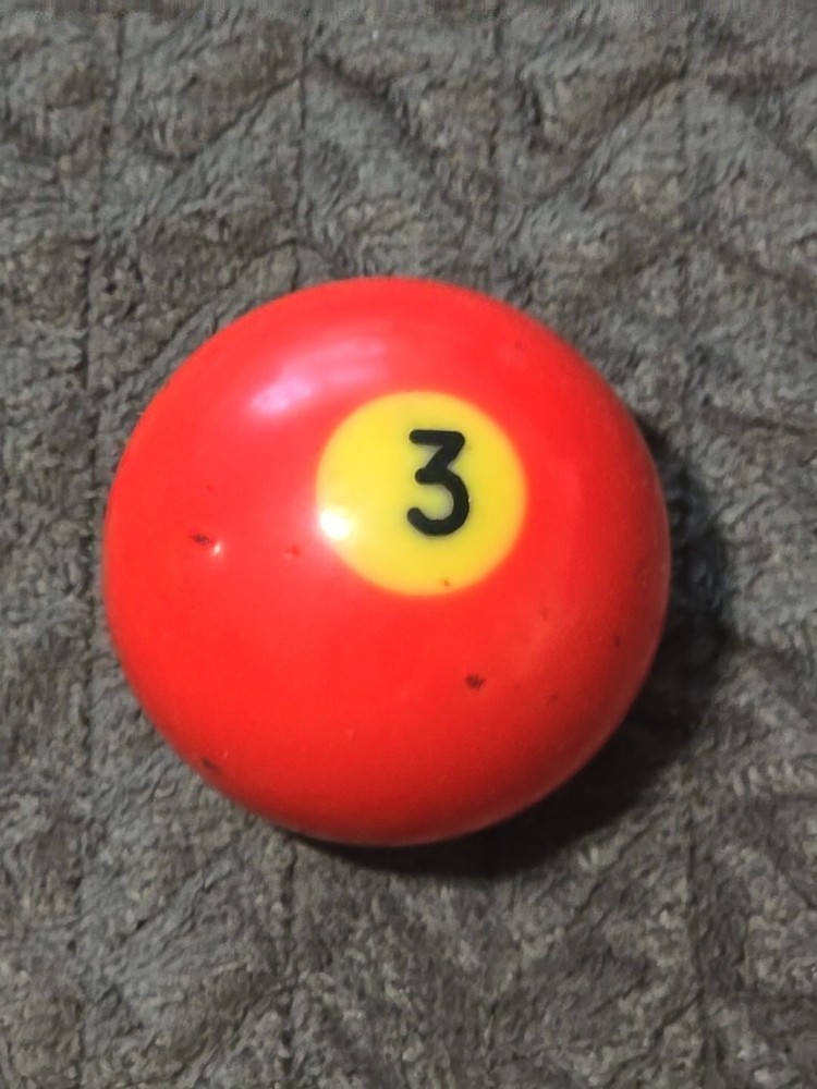 🎱Vintage Replacement Belgian(#3) Pool Ball~Billiards Solid Red Ball 2"