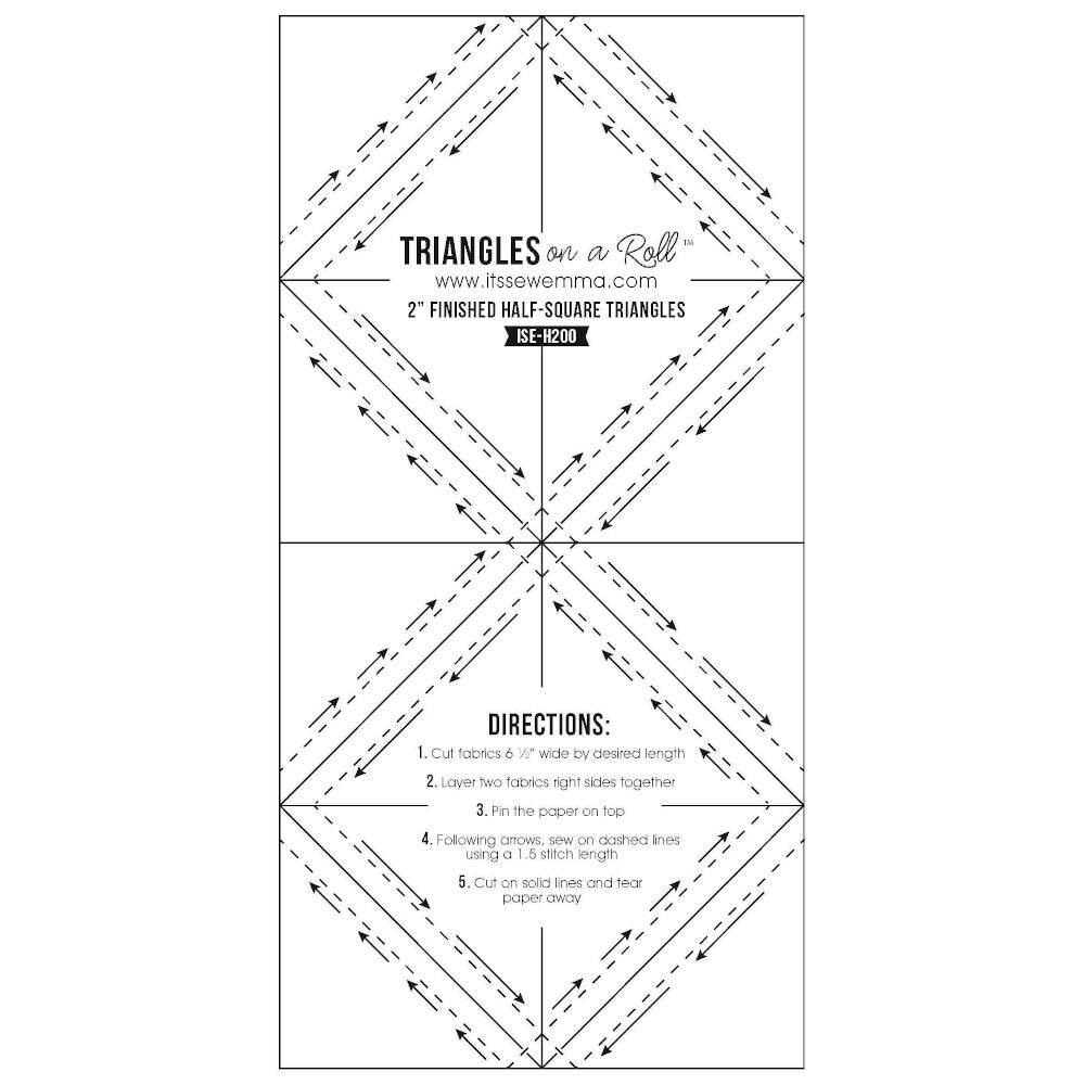 It's Sew Emma Triangles on a Roll, Half-Square Triangles - 1in Finished