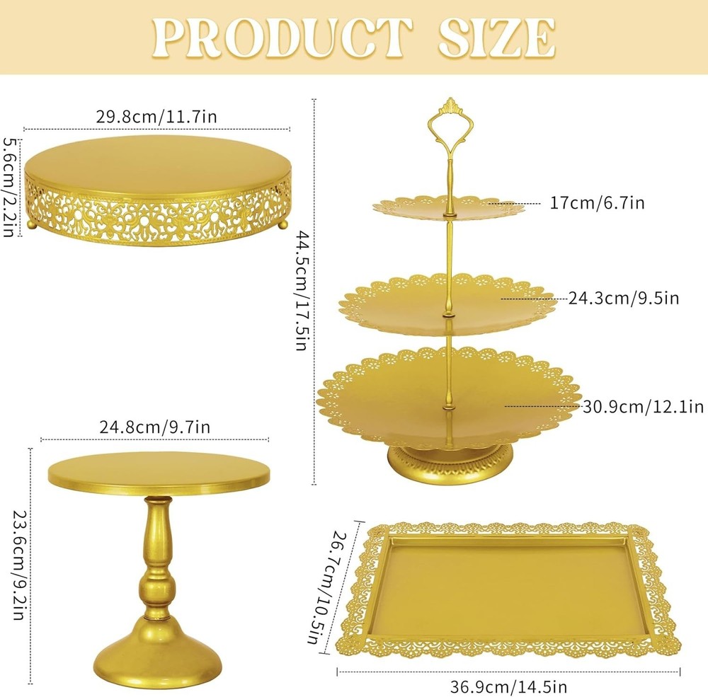 Versatile Party Display Stands - 8 Pcs