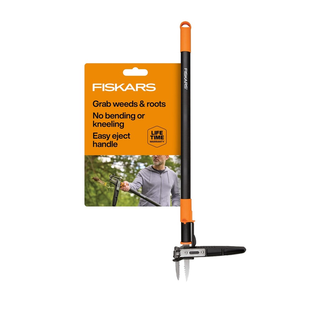 Stand Up Weed Puller Tool 3-Claw Steel Head Easy Eject Ergonomic Handle 39in