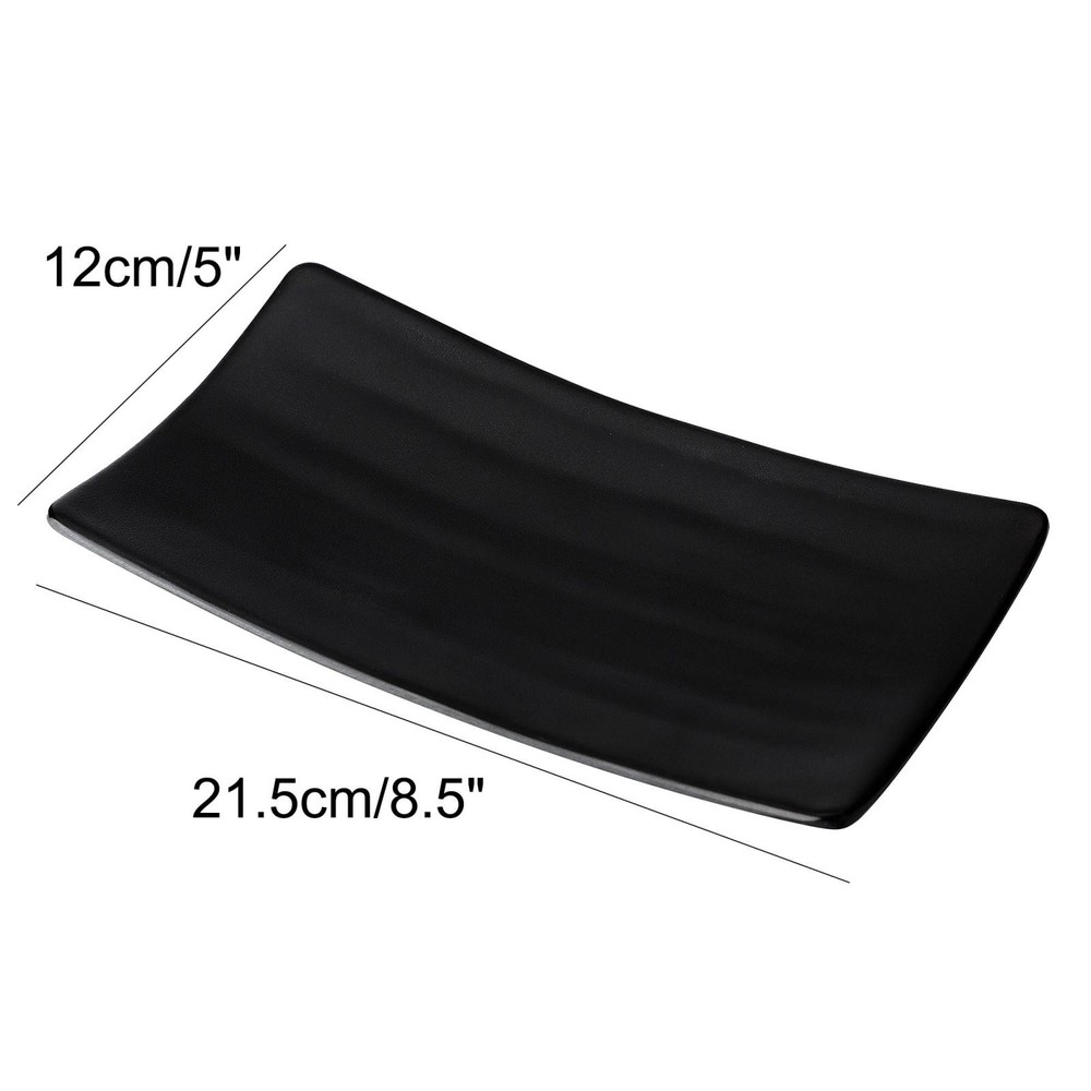 Dinnerware Rectangle Shaped Sushi Serving Dish Plate Black