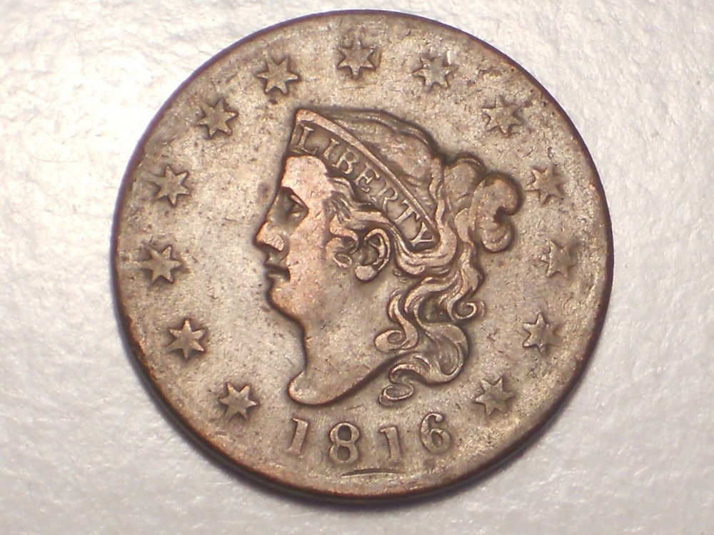 1816 Large Cent (VF & Attractive)