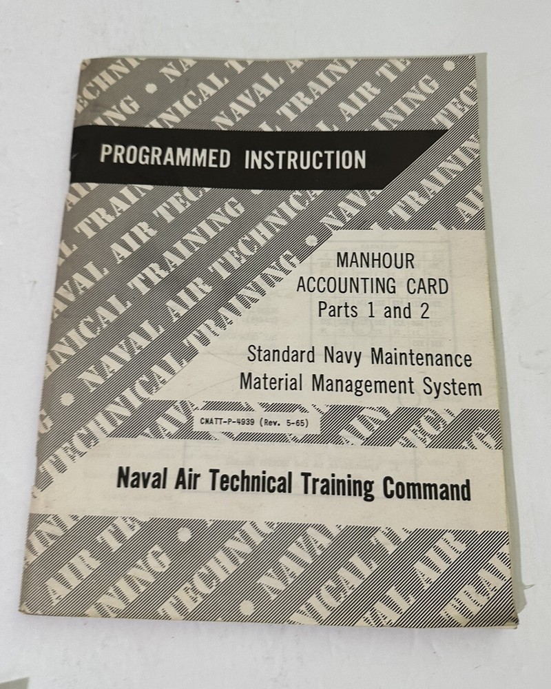 Naval Air Technical Training Command Booklets 1960’s Lot Of 3
