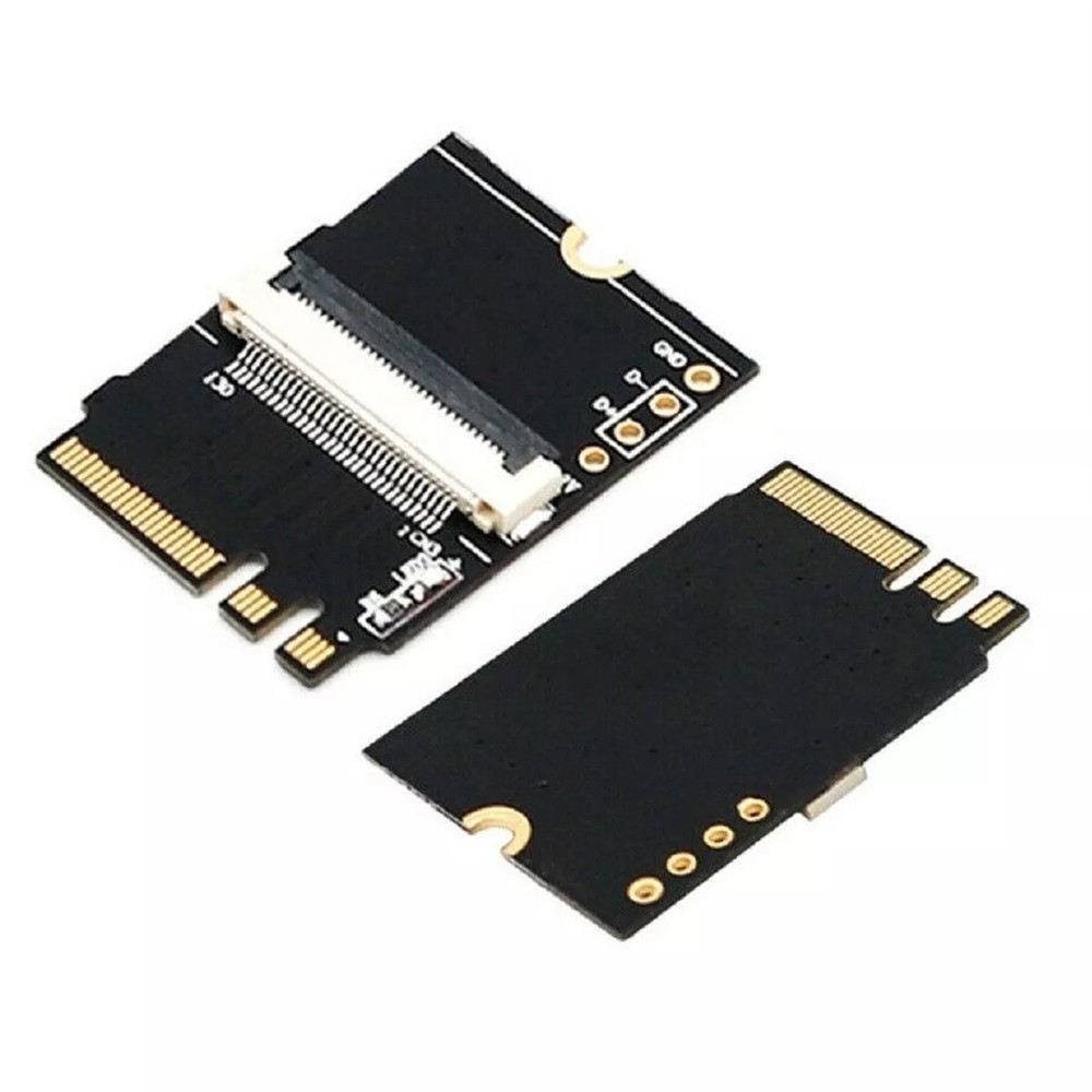 Black M.2 (NGFF) key A/E/A+E to Mini PCI-E Adapter with FFC Cable Case