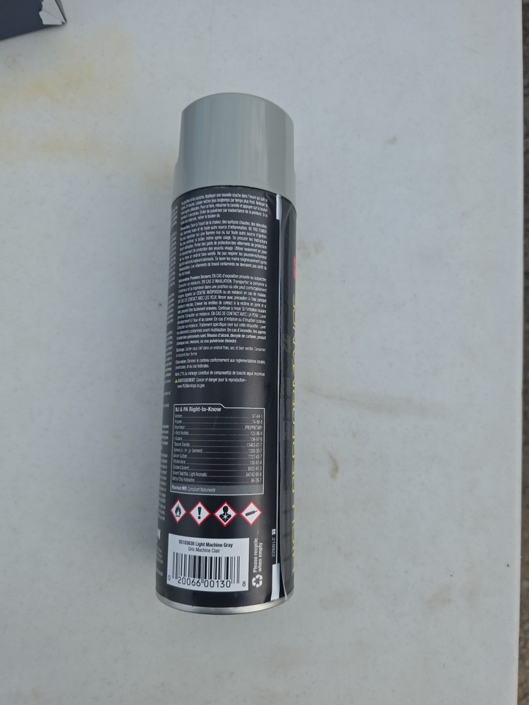 Rust-Oleum V2183838 Rust Preventative Spray Paint, Light Machinery Gray, Gloss,