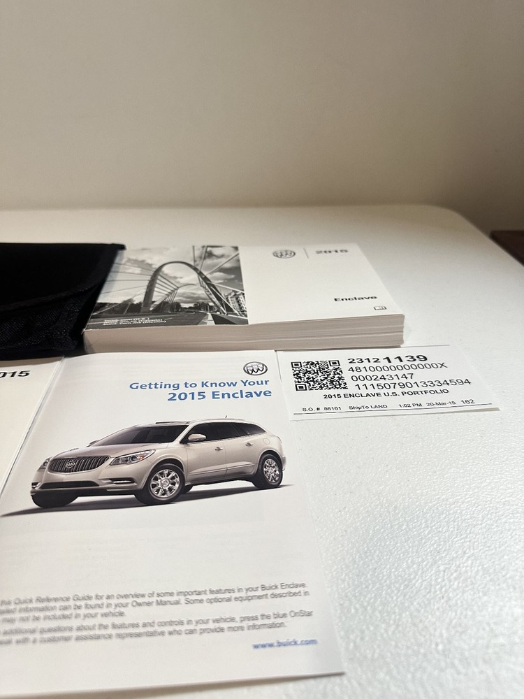 2015 Buick Enclave Owner's Manual Set