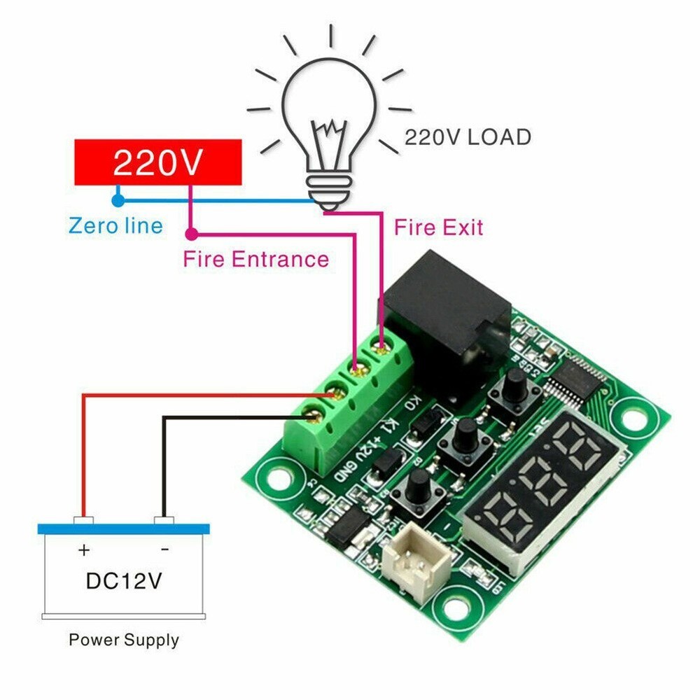 Home Improvement Controller Module Digital Thermostat -50-110°C 1 Set 12V