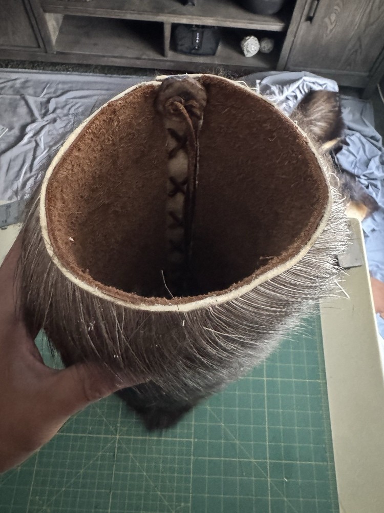 Handmade Moose Bow Quiver. Aged Bison Leather For Secondary Layer Inside.