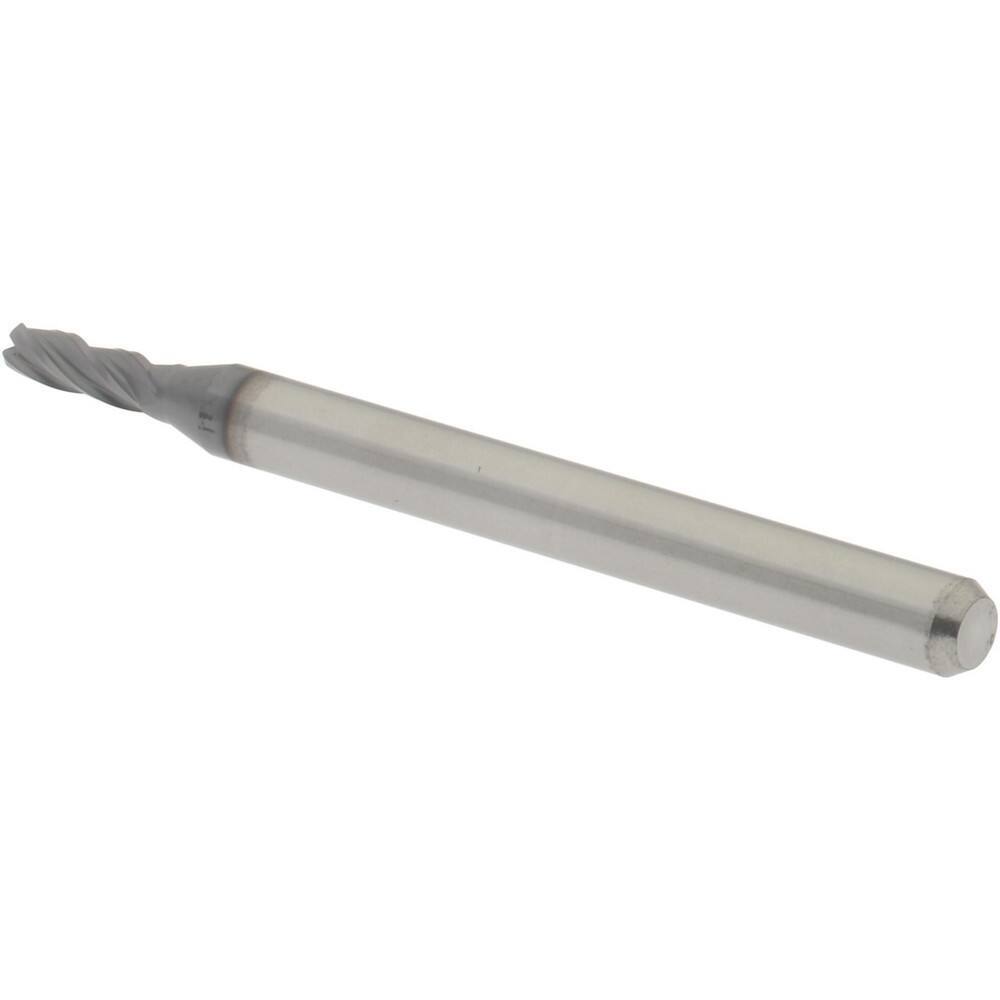 Accupro 5/64" Diam 4 Flute Single End Solid Carbide 0.02" Corner Radius End M...
