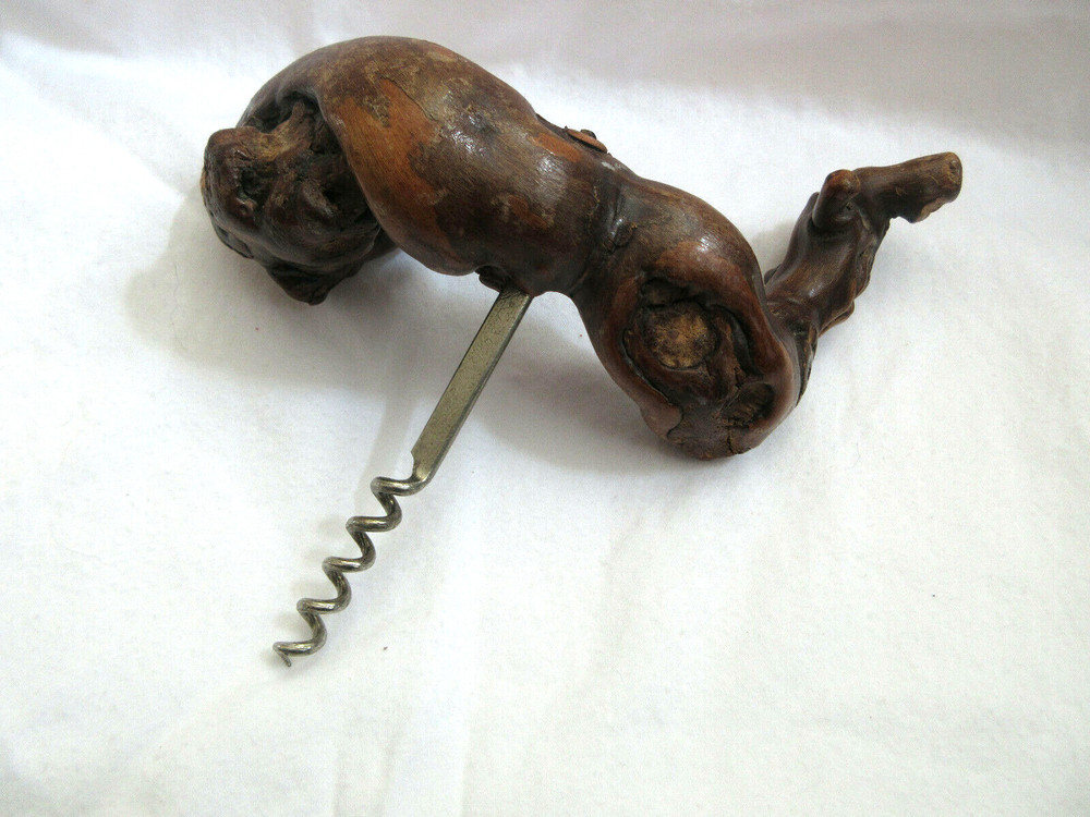 Rare Petrified Wood Grapevine Corkscrew Unmarked EUC