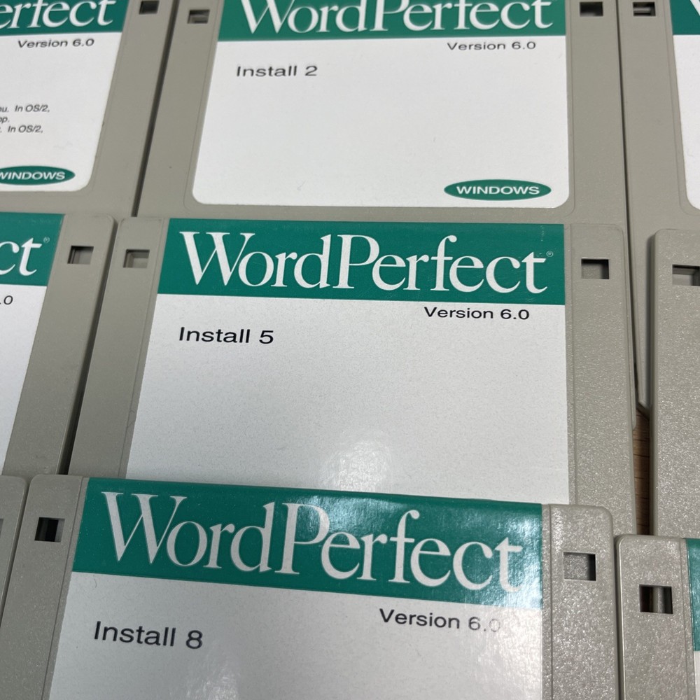 wordperfect 6.0 Floppy Disks