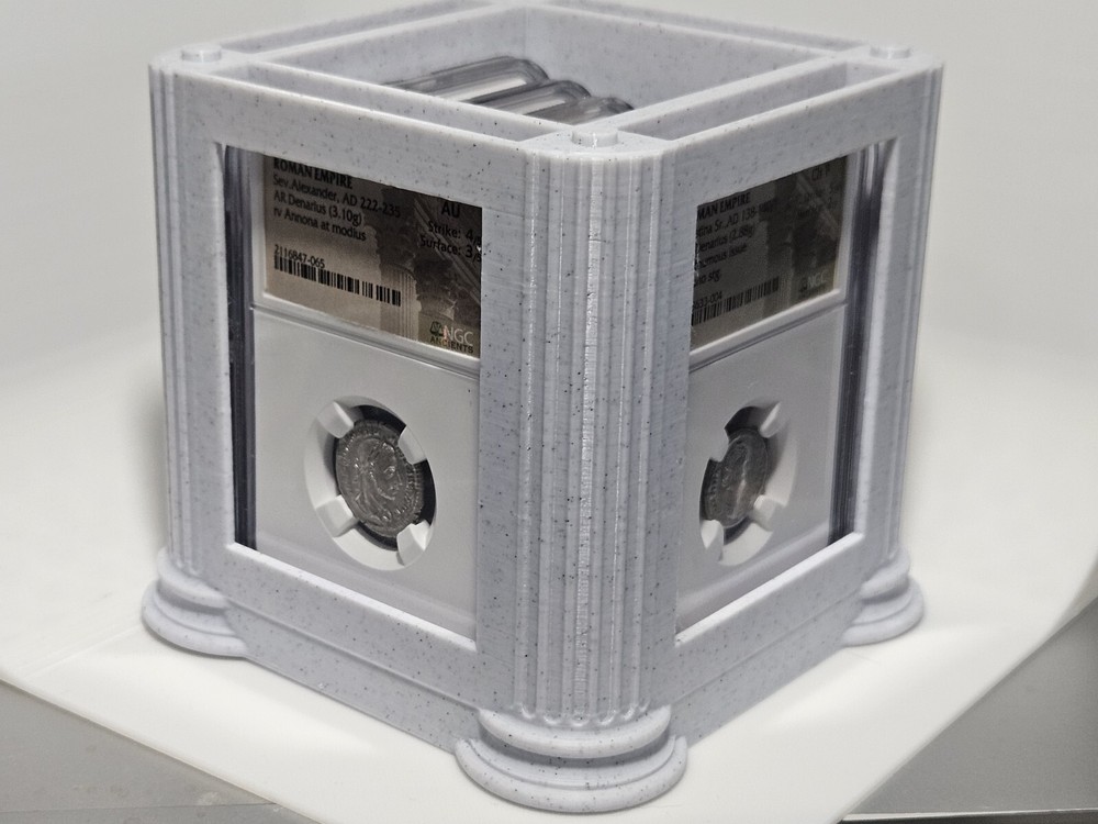 Coin slab stackable display storage for NGC PCGS ANACS CAC 3D printed WITH lid