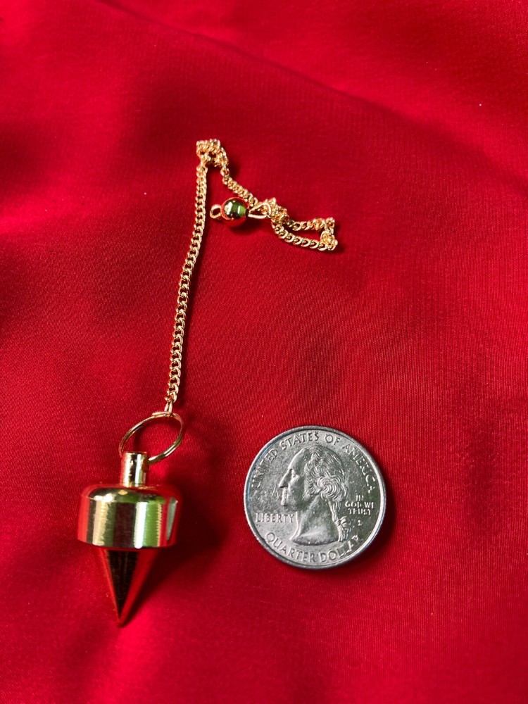 Gold Plated Pendulum Dowsing Question Answer Cast Your Future Heavy Top Shape