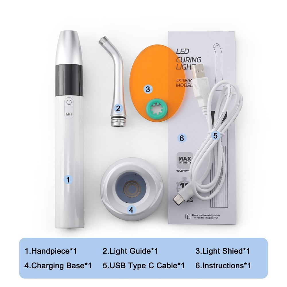 Dental LED Curing Light 1s Curing Lamp / bonding Bracket Light cure adhesive