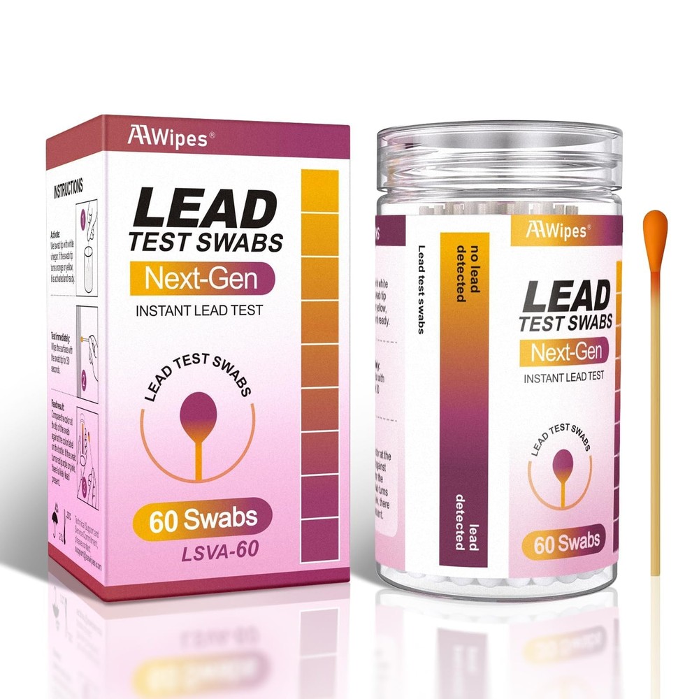 AAwipes Lead Test Kit 60 Swabs Enhanced Testing Formulation At Home...