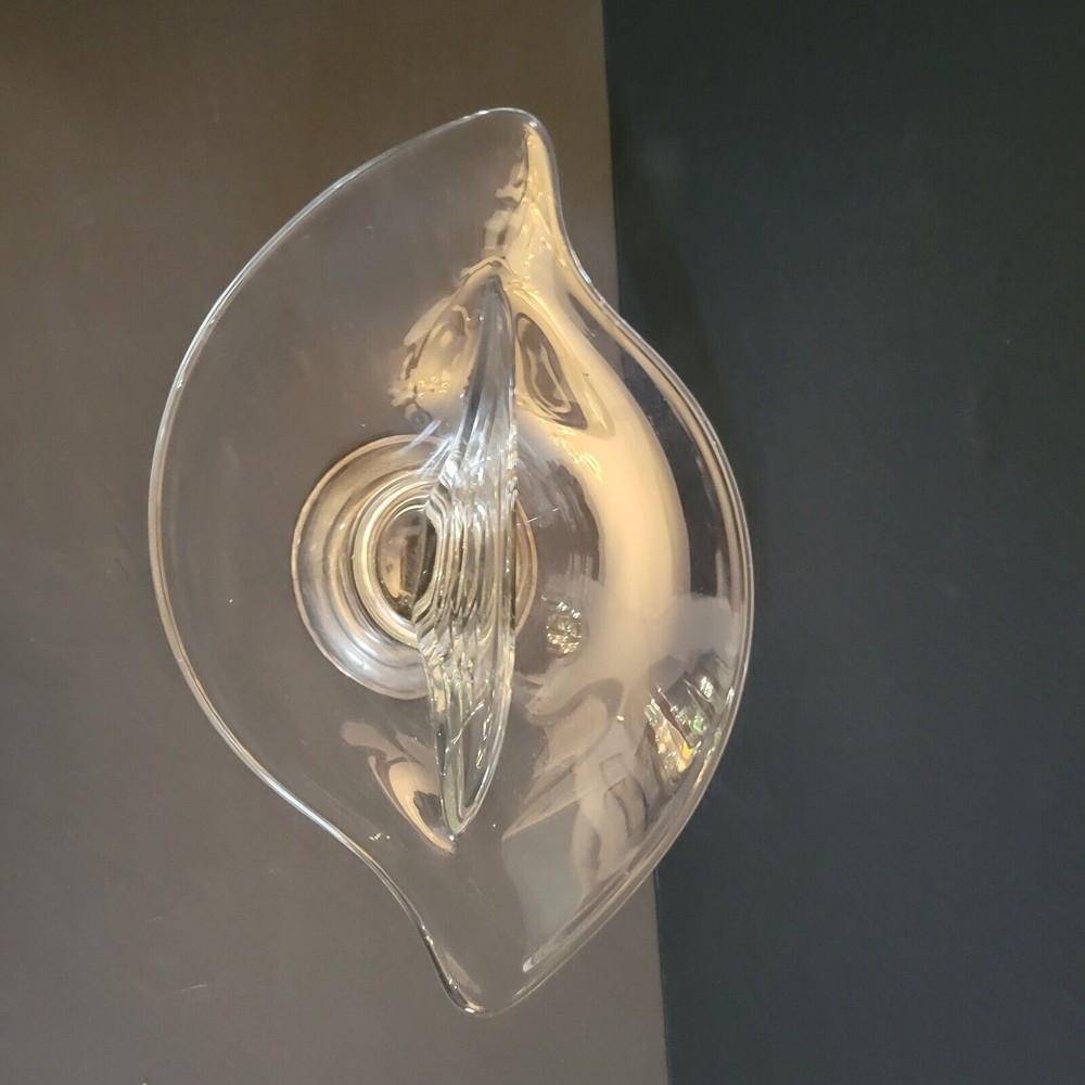 Crown Sterling Silver & Glass Divided Dish