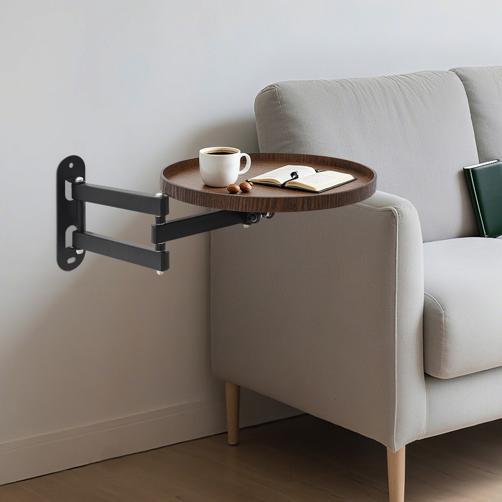 Wall Mounted Folding Table, Foldable Wall Table, Round Foldable Wall Table