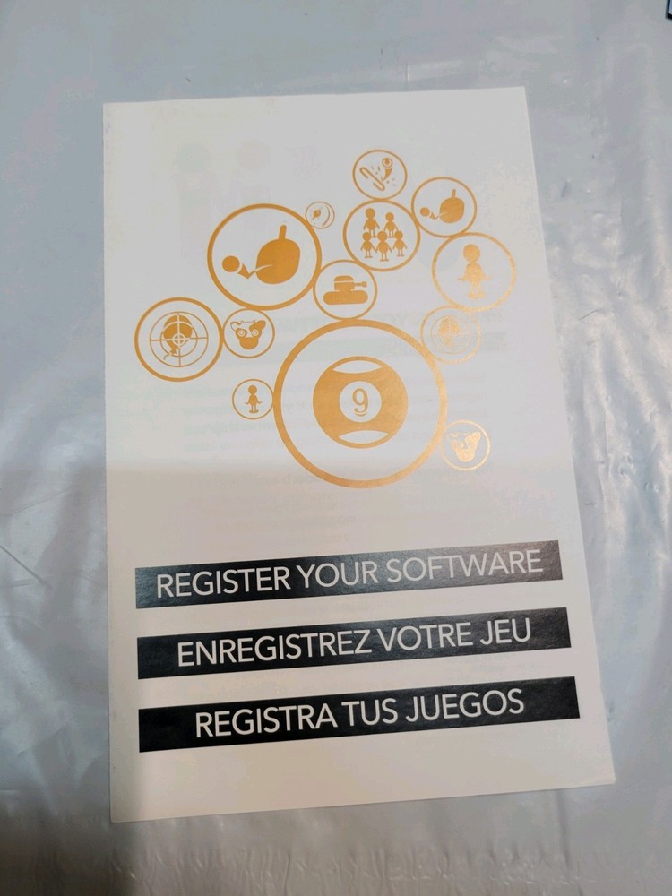 Nintendo Wii Registration INSERT ONLY