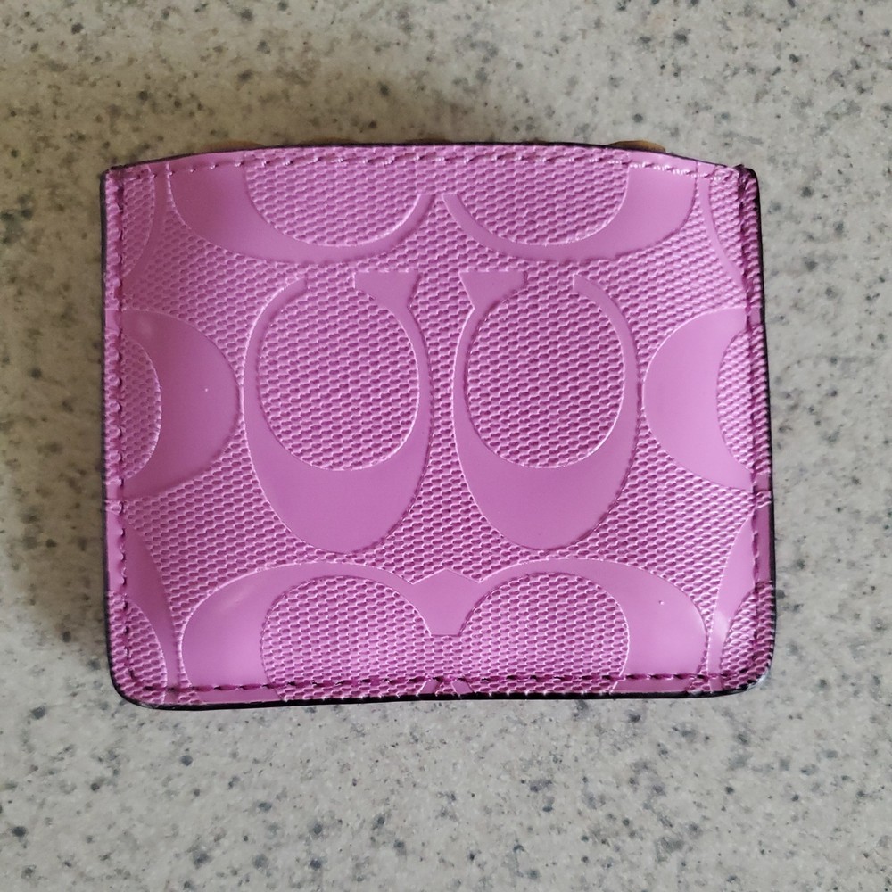 Coach Patterned Pink Golf Tee Holder with Divot Tool and Ball Marker