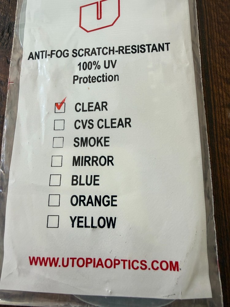 Utopia Optics Warrant Goggle Clear Lens - New
