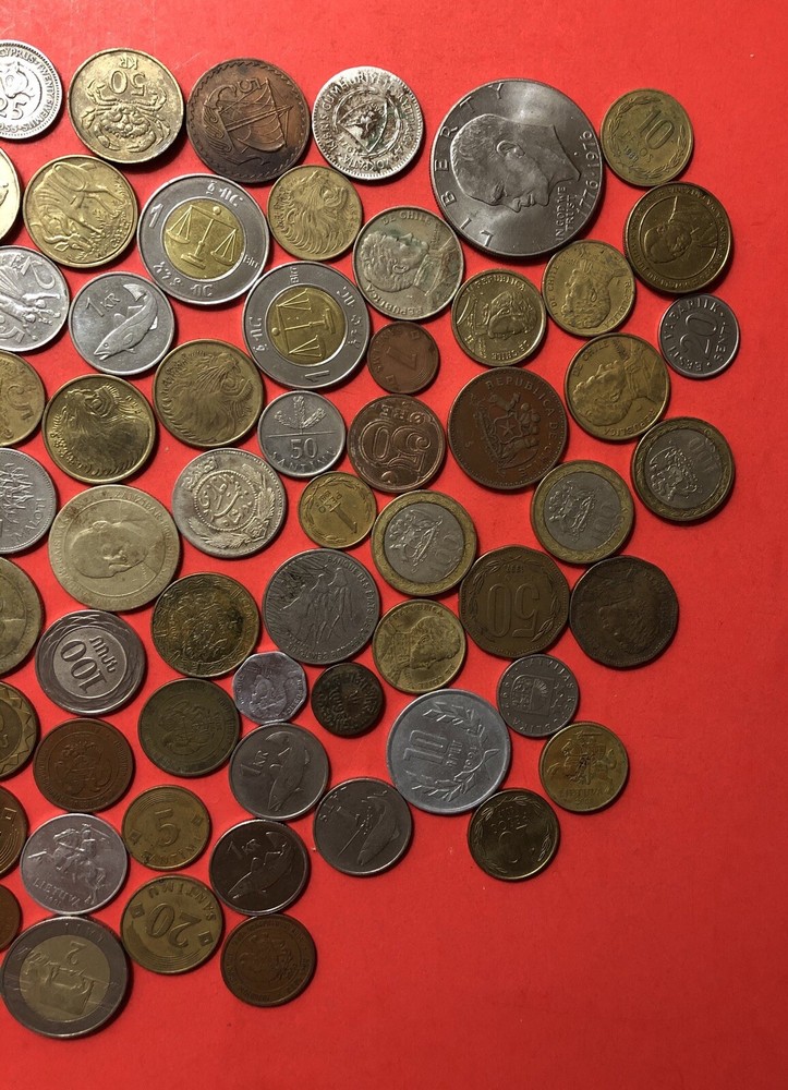 LOT OF WORLD COINS..VARIOUS COUNTRIES,COMPOSITION & DATES.