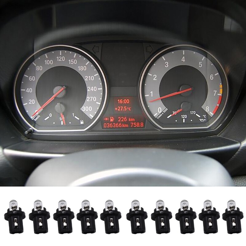 For Car Dashboard PCB Instrument Panel Light Bulbs With Holder Base Socket 10pcs