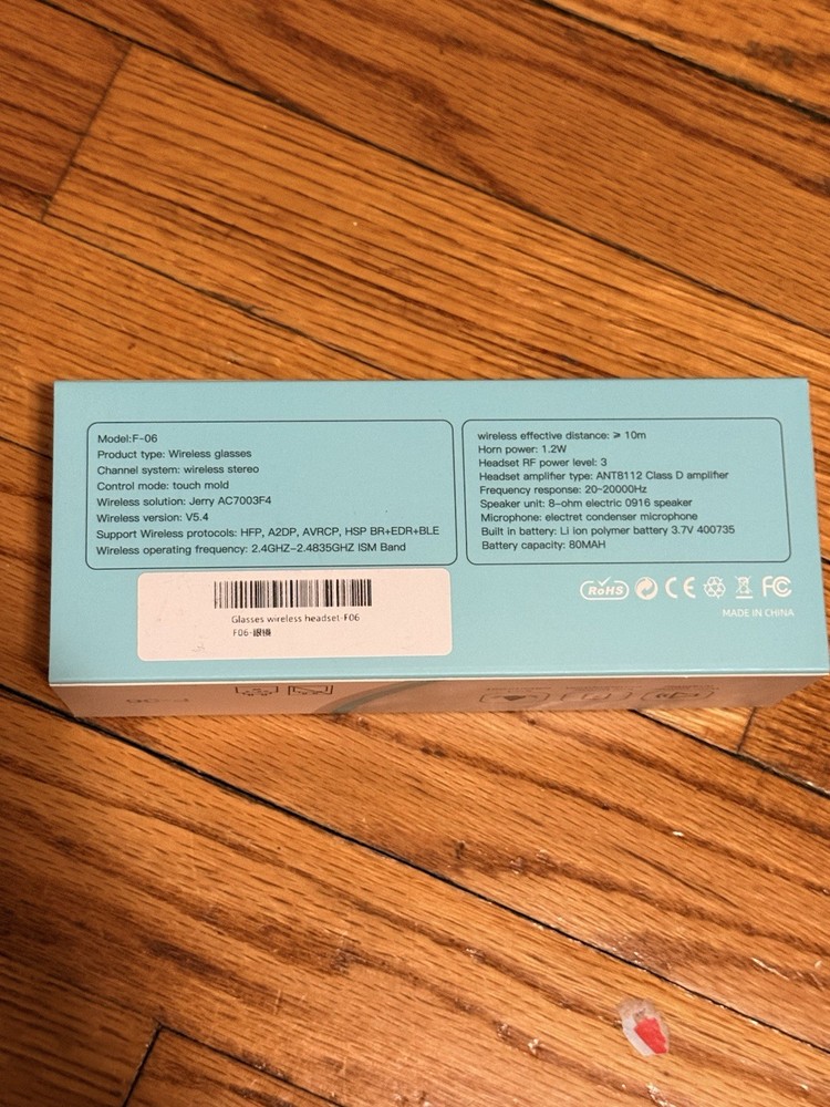 Wireless Headset Glasses It Sounds Great!