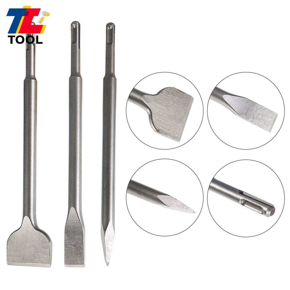 6-Pcs Concrete Drill Bit Set Rotary Hammer Bits Chisel With Point Chisel