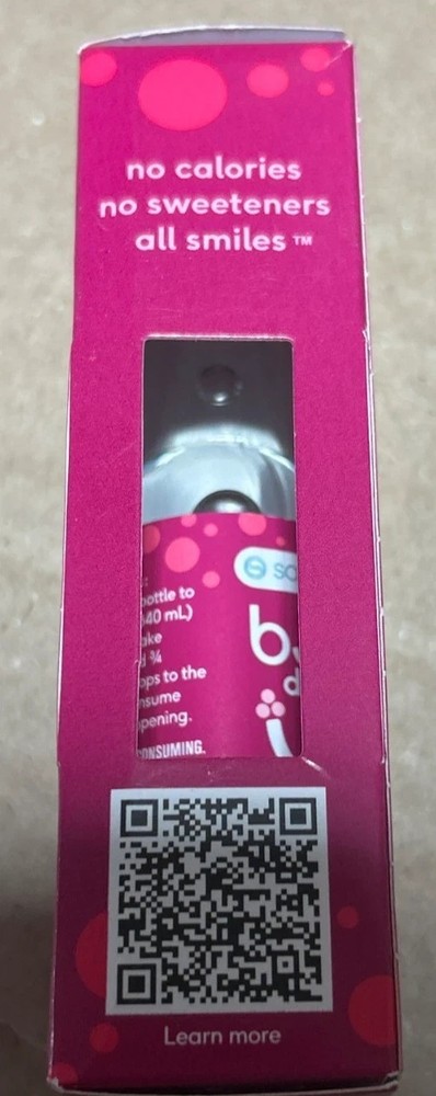 2 Pack SodaStream Bubly Drops Raspberry Unsweetened Flavor Essence 1.36fl oz