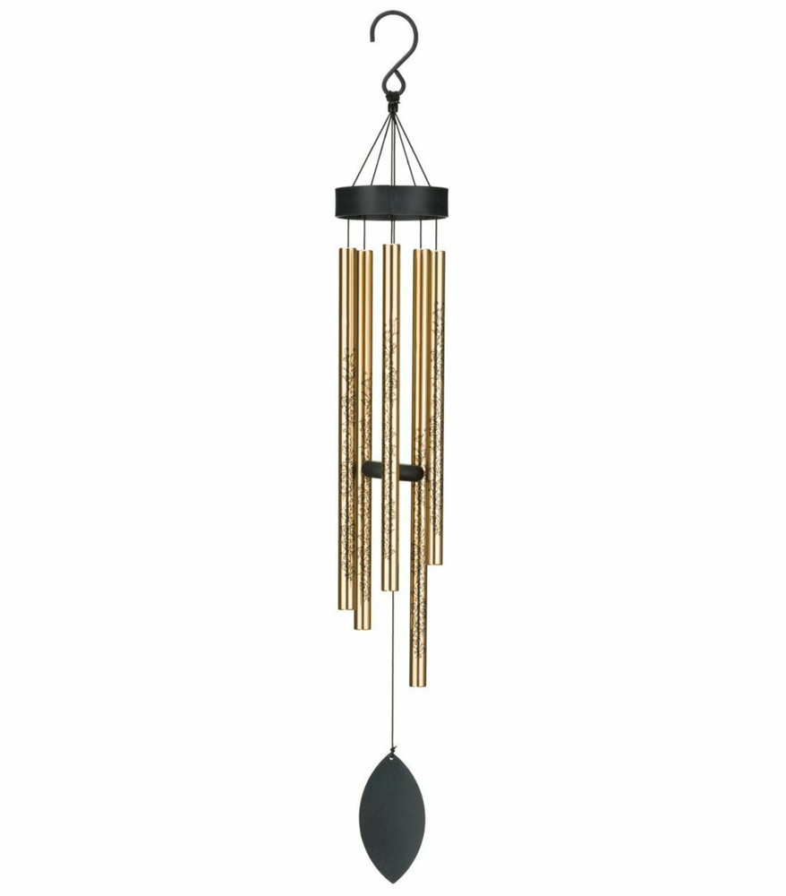 Regal 32" Floral Wind Chime - Gold