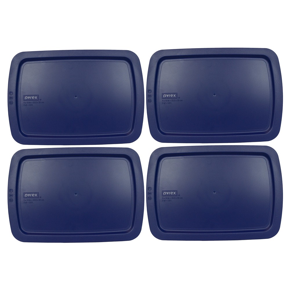 Pyrex C-233-PC 1109672 3qt Blue Easy Grab Lid(4-Pack)