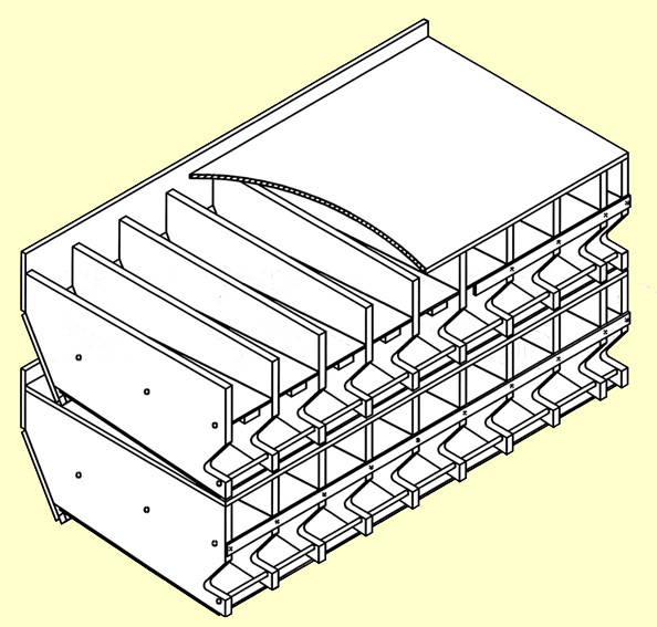 Stackable Can Rack Plans #10 cans 6 1/4" Horizontal S625