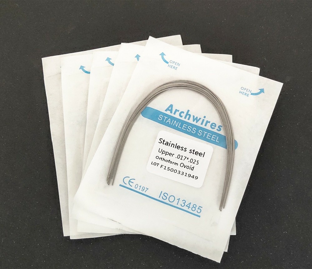 10 Packs Dental Wire Orthodontics Stainless Steel Rectangular Arch Wire Bows