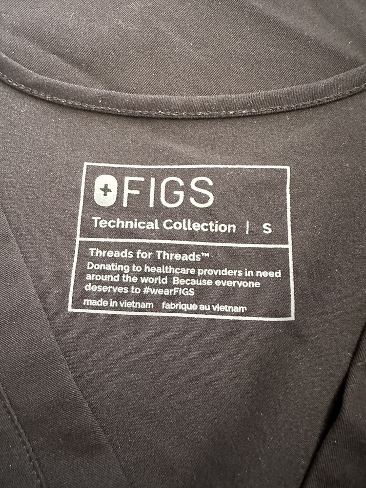 Figs Black Jogger Scrub Set Size S (A30)
